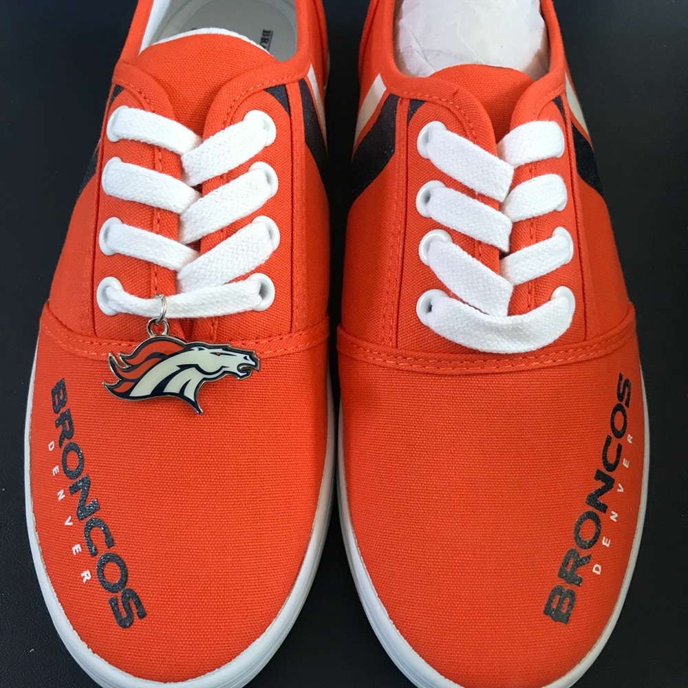 Denver Broncos Canvas Shoe sz 7.5 New, Never Worn